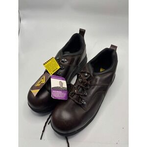 WORK BOOTS EH Rated Brown Leather Lace Up Work Shoes Men Size 12